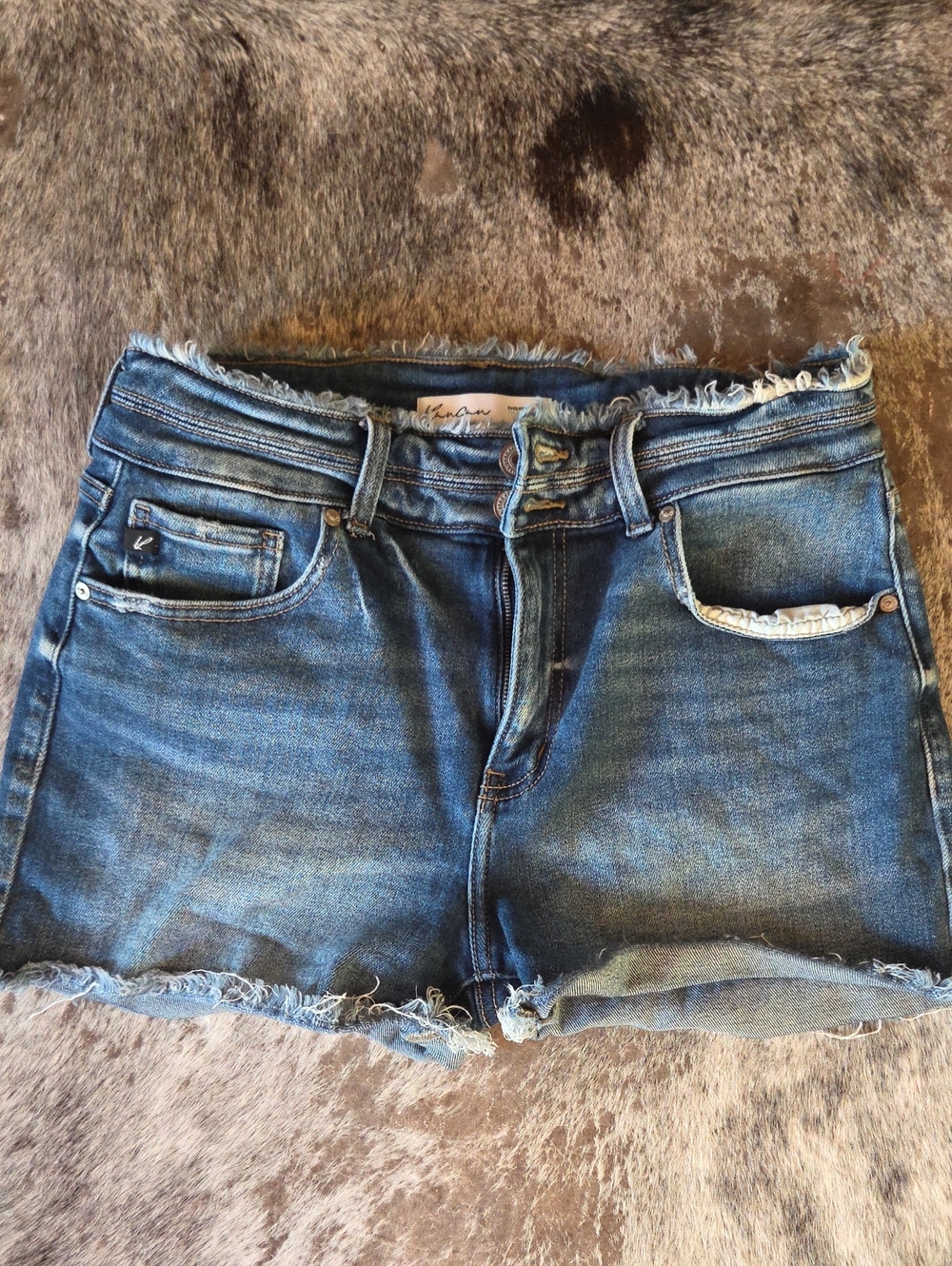KanCan Distressed Blue Denim Cutoff Shorts